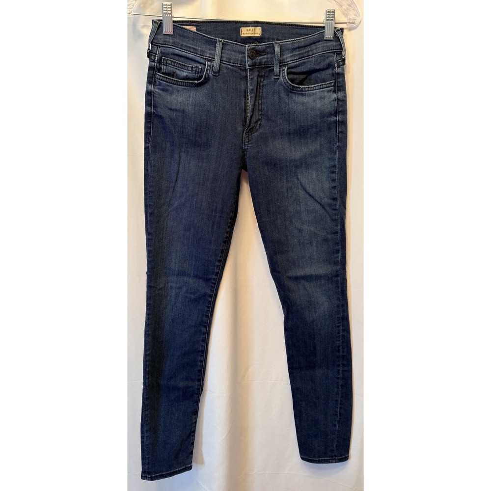 True Religion Size 27 Halle Mid Rise Super Skinny Denim Jeans Blue Medium Wash